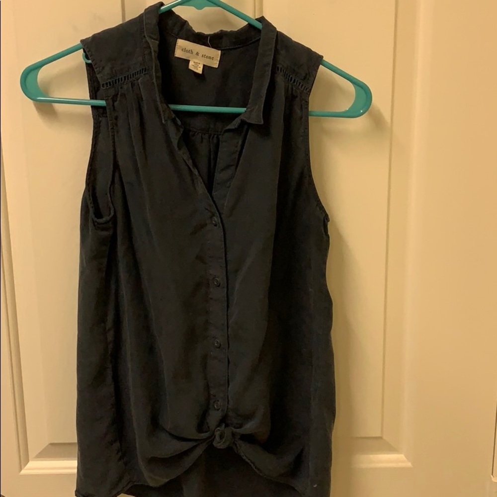 Dark grey button down from Anthropologie